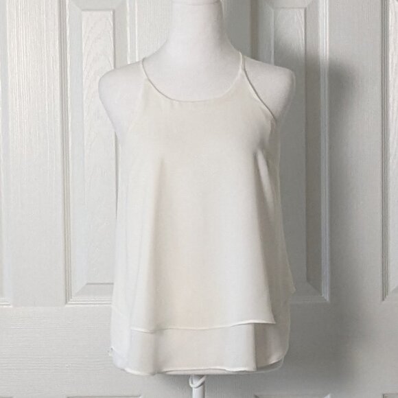 PINK ROSE VINTAGE Women's Spaghetti Straps Top Blouse  Size M  White  NWOT - Picture 1 of 6